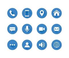 conjunto de comunicación iconos moderno ui vector. vector