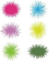 Explosion Vector Design Elements In Different Colors