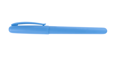 azul bolígrafo con gorra aislado en transparente antecedentes png