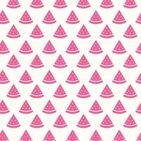 Flat watermelon fruit seamless pattern. Tropical fruits seamless pattern. Colorful vector summer seamless pattern with fruits illustration