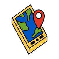 Hand drawn Location pin icon 4 vector