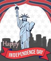 Happy Independence Day in the USA vector