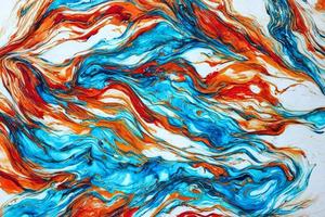 Abstract dynamic vivid oil paints illustration background. photo