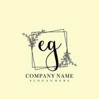 EG Initial beauty floral logo template vector