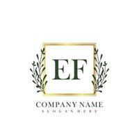 EF Initial beauty floral logo template vector