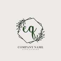 EQ Initial beauty floral logo template vector