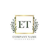 ET Initial beauty floral logo template vector