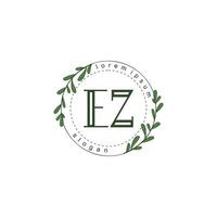 EZ Initial beauty floral logo template vector