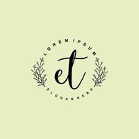 ET Initial beauty floral logo template vector