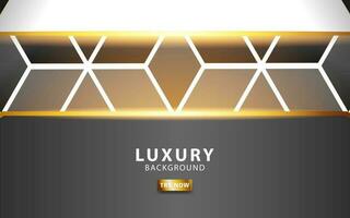 Luxury gray paper cut background. Abstract realistic layered papercut decoration textured with geometric patterns. 3d backdrop. Vector illustration. Cover layout template. Material design concept