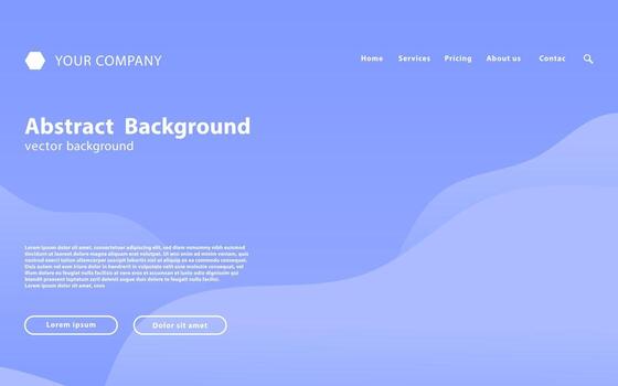 modern abstract landing page background. wavy gradient background template,vector illustration. vector