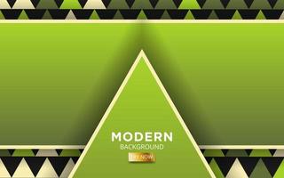 luxury premium green abstract overlay layers background. Realistic light effect on textured green and black triangle background.with white line.digital template,vector illustration. vector