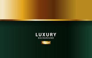 luxury premium gold and green vector background banner design with golden line.