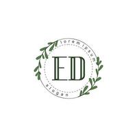 ED Initial beauty floral logo template vector