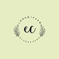 EC Initial beauty floral logo template vector