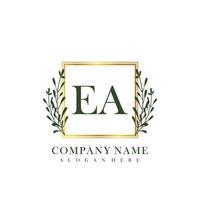 EA Initial beauty floral logo template vector