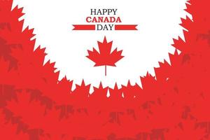 Happy Canada Day Concept with Abstract Red Maple Leaves vector