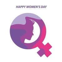 vector happy womens day concept design with female symbol