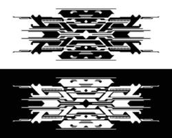 Science Fiction futuristic sci-fi element poster clip art hi tech template cyberpunk interface strips editable vector