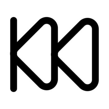 back of user interface outline icon set vector