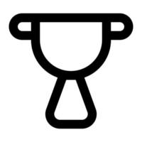 trophy of user interface outline icon set vector