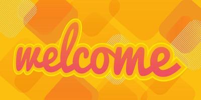 Welcome sign. Modern calligraphic text for use in greeting card, banner template, postcard. Welcome back hand drawn lettering. vector