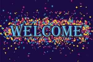 Welcome sign. Modern calligraphic text for use in greeting card, banner template, postcard. Welcome back hand drawn lettering. vector