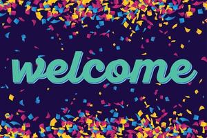 Welcome sign. Modern calligraphic text for use in greeting card, banner template, postcard. Welcome back hand drawn lettering. vector