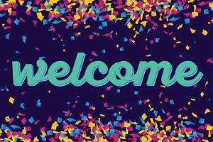 Welcome sign. Modern calligraphic text for use in greeting card, banner template, postcard. Welcome back hand drawn lettering. vector