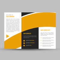 Free PSD creative business trifold brochure template