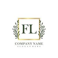 FL Initial beauty floral logo template vector