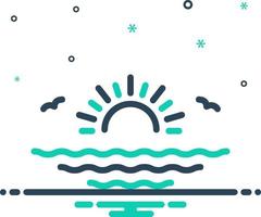 mix icon for sea vector