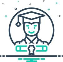 mix icon for scholars vector