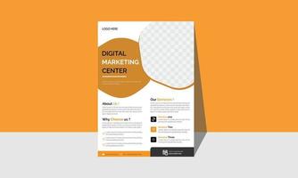 Simple corporate vector business flyer design template.