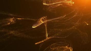 Golden particles Background video