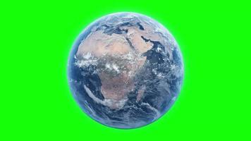 Green screen spinning Earth video