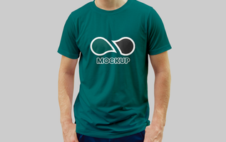 realistisch gemakkelijk t-shirt mockup psd