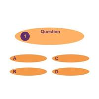 Quiz lottery or TV show, trivia game multiple choice menu template modern trendy vector illustration
