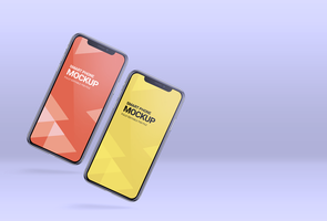 realistisch slim telefoon bewerkbaar mockup psd