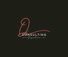 Initial QI signature logo collection template vector. Hand drawn Calligraphy lettering Vector illustration.