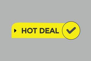 hot deal vectors.sign label bubble speech hot deal vector