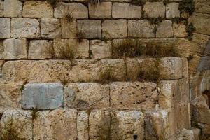 wall background with an old ancient stone structure close-up photo