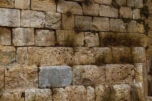 wall background with an old ancient stone structure close-up photo