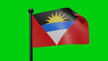 Antigua winken Flagge 3d machen video