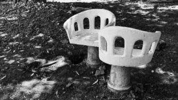 Artfully curved stone bench in city park Playa del Carmen. video