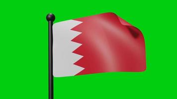 bahrain agitando bandiera 3d video