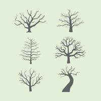 set of dead trees in vector