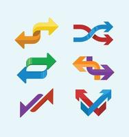 flat arrow collection design in vector