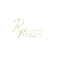 Letter RP Signature Logo Template Vector