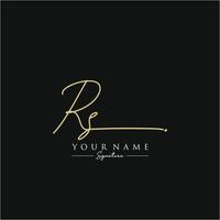 Letter RS Signature Logo Template Vector